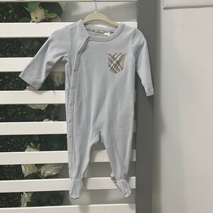 Baby One Piece with Plaid Pocket